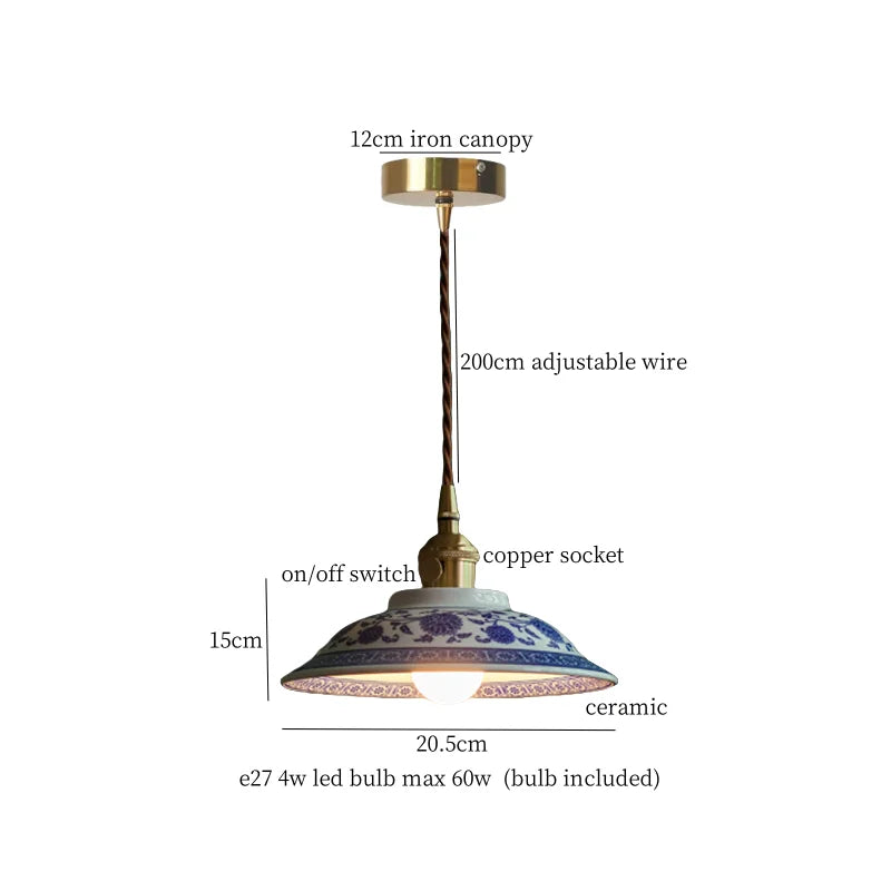 DecorBites™ Beige Ceramic LED Pendant Lamp for Home and Commercial Spaces