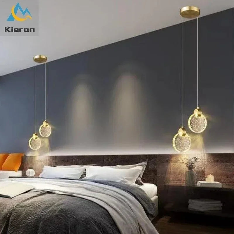 DecorBites™ Elegant Crystal LED Chandelier for Bedroom Dining Room Living Room Decoration