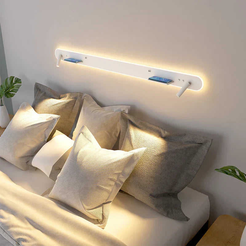 DecorBites™ Bedside Wall Lamps with Switch, USB Port, Wireless Charging for Home Bedroom