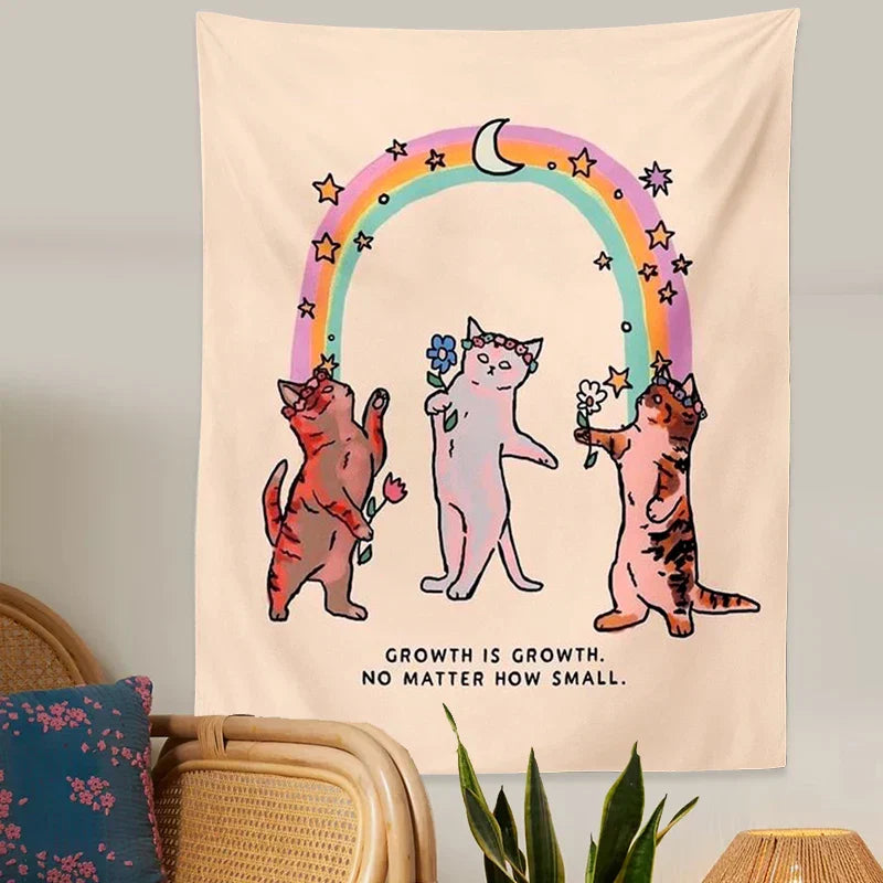 DecorBites™ Cat Tapestry Wall Hanging for Home Decor and Wall Art