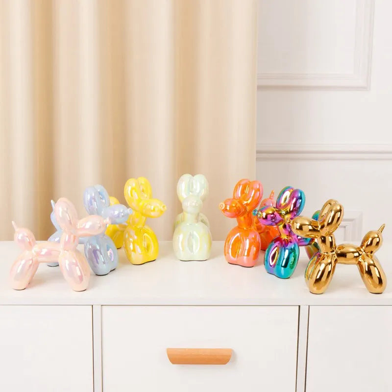 DecorBites™ Ceramic Balloon Dog Statue Handmade Sculpture Modern Living Room Decor