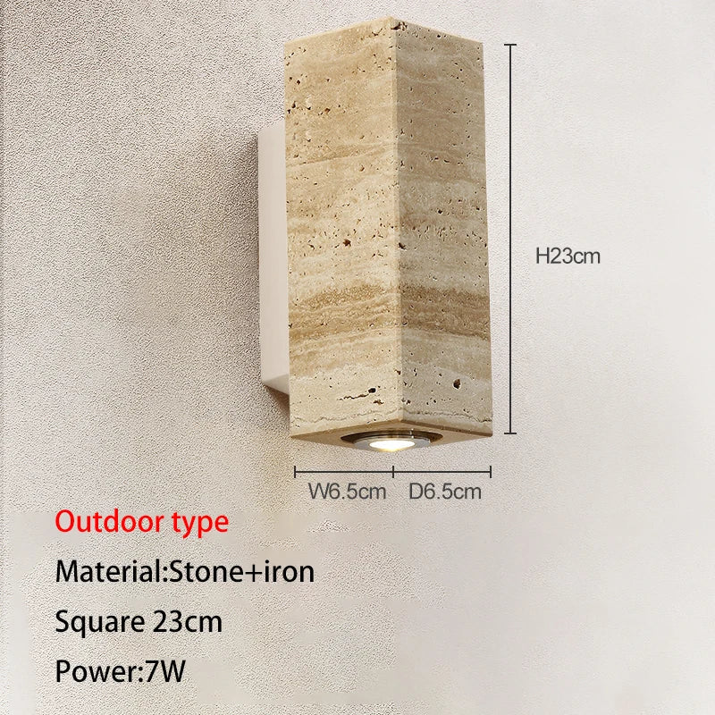 DecorBites™ Cave Stone Outdoor Wall Lamp: Waterproof Yellow Light for Bedroom, Courtyard, Balcony Garden