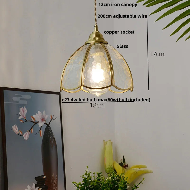 DecorBites™ Blue Glass LED Pendant Lamp: Nordic Modern Hanging Light.