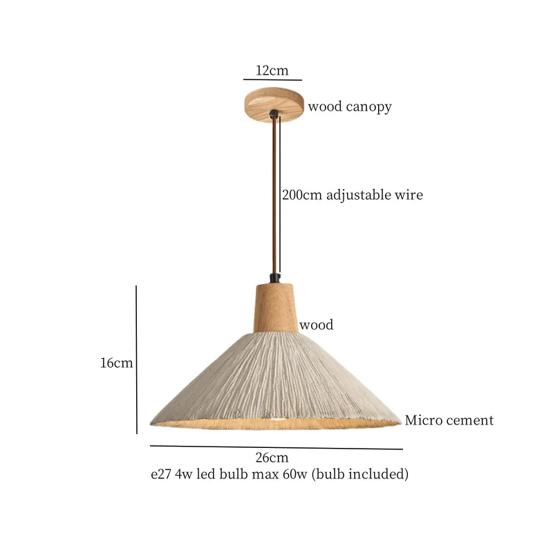 DecorBites™ Bud Micro Cement LED Pendant Lamps: Modern Nordic Hanging Light for Home Decor