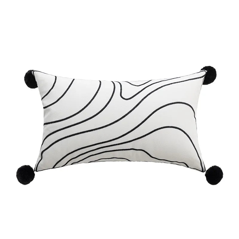 DecorBites™ Cartoon Tiger Embroidered Cotton Pillow Cover for Bedroom
