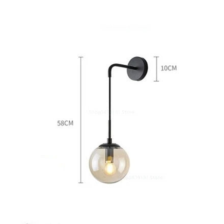 DecorBites™ Glass Ball LED Wall Light for Bedroom Decoration and Living Room Fixtures