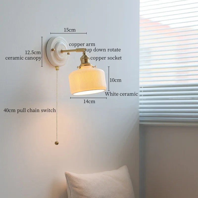 DecorBites™ Ceramic LED Wall Lamps - Minimalist Modern Nordic Design for Living Room, Bedroom, Mirror