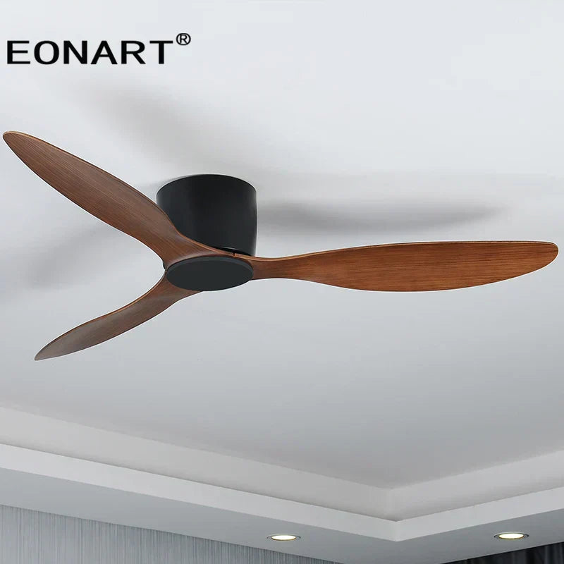 DecorBites™ 52" Black DC Ceiling Fan with LED Light and Remote Control