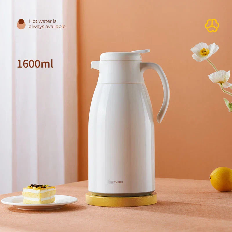 DecorBites™ Glass Insulation Kettle: Large Capacity Thermos Bottle for Long-Term Hot/Cold Drinks