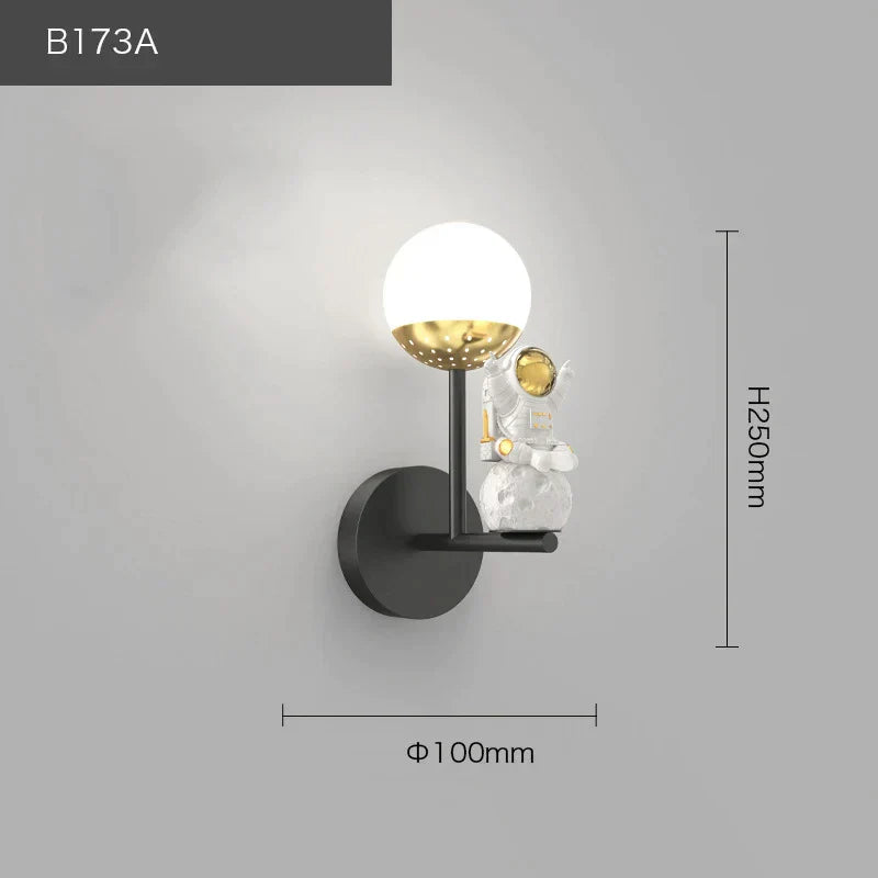 DecorBites™ Kids Astronaut Wall Lamp: Modern Space Theme Bedroom Light Fixture