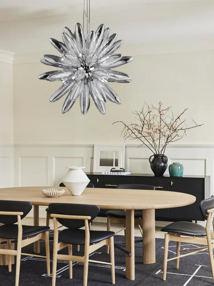 DecorBites™ LED Globe 2025 Chandelier in Chrome/Gold - Spectacular Lighting Fixture