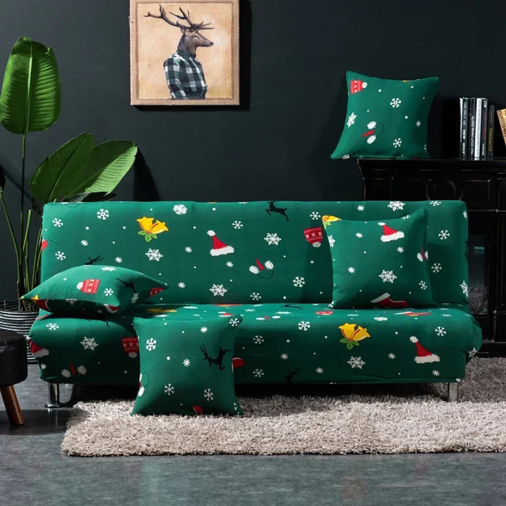 DecorBites™ Bohemian Mandala Futon Sofa Cover - No Armrest Couch Slipcover