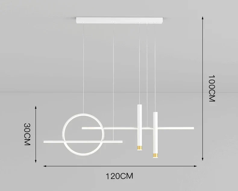 DecorBites™ Black LED Chandelier Pendant Light for Home Dining Kitchen Bar.