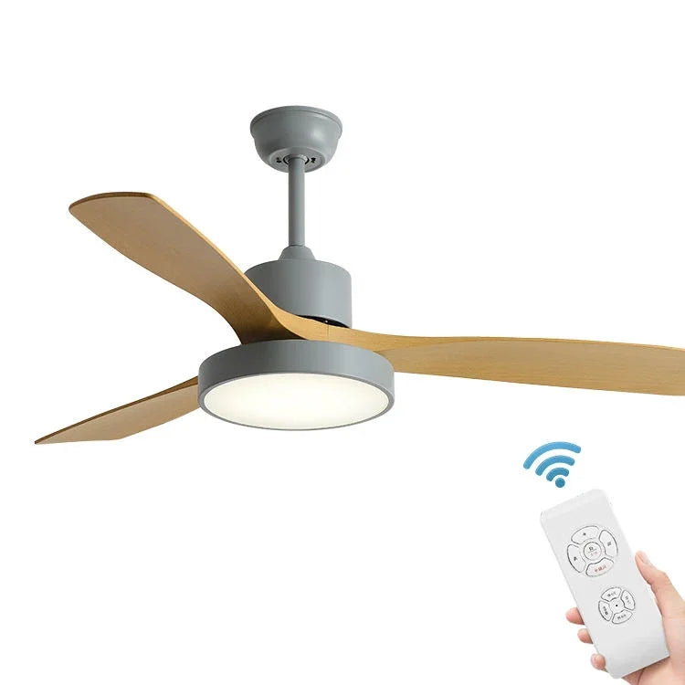 DecorBites™ 42/52 Inch White Black 3 Blade Copper Motor Ceiling Fan Light Remote