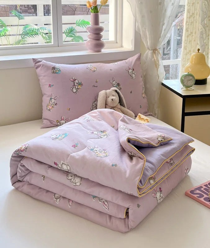 DecorBites™ Cartoon Printed Summer Lightweight Cooling Blanket for Kids and Students.