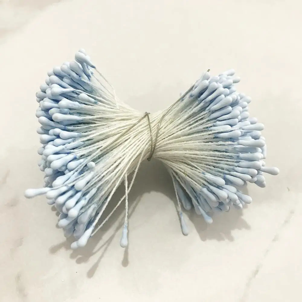 DecorBites™ Blue Flower Cherry Stamen Berries Bundle for DIY Christmas Wedding Decor