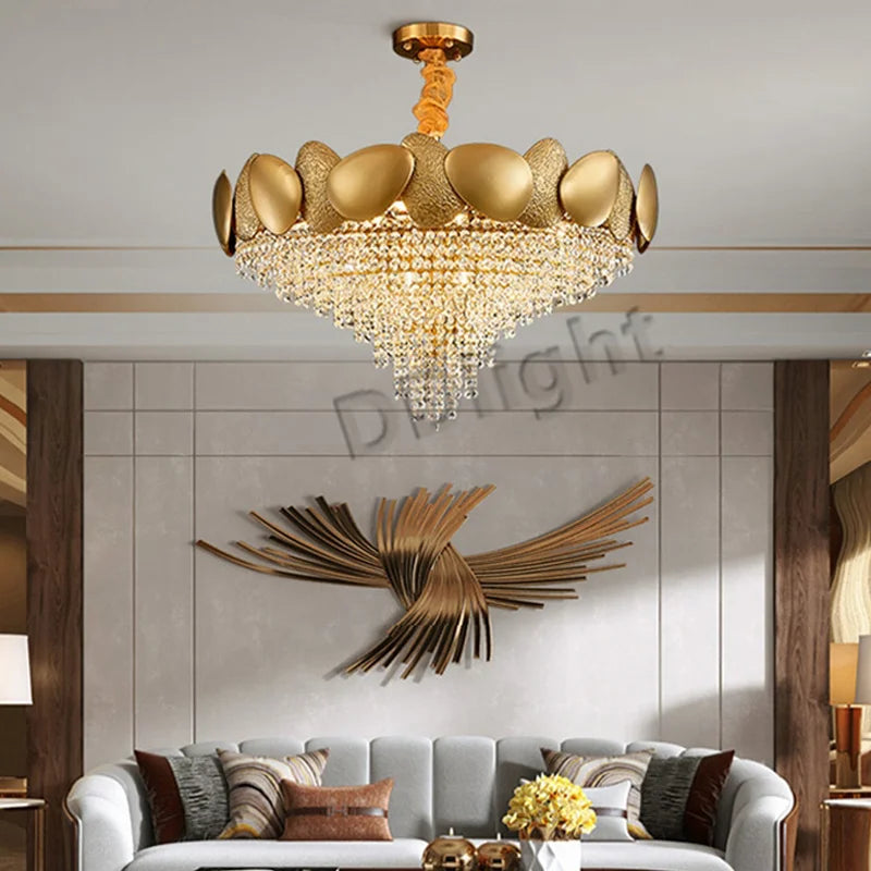 DecorBites™ Crystal Tassles Pendant Light 2024 | Modern Luxury Chandelier for Living Room