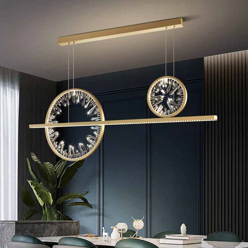 DecorBites™ Crystal Pendant Chandelier for Dining Room, Kitchen, Restaurant, Bar - Modern LED Luxury Lighting