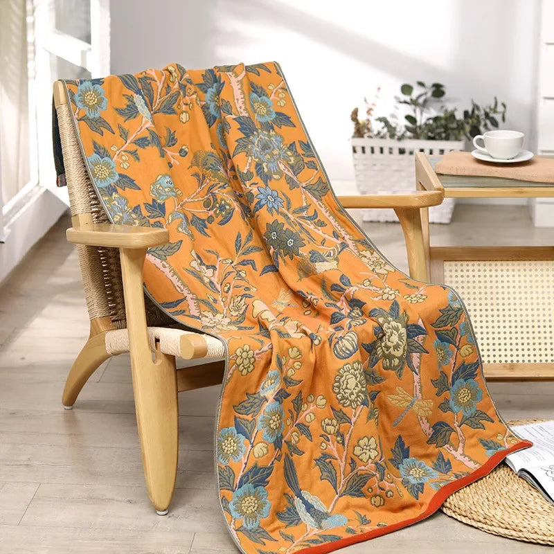 DecorBites™ Boho Cotton Gauze Bath Towel - Quick-Dry & Large Wrap