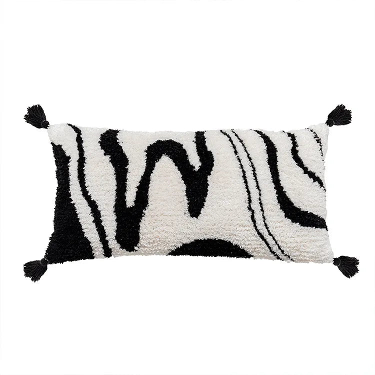 DecorBites™ Boho Big Eye Tufted Cushion Covers with Tassels for Bedroom Living Room