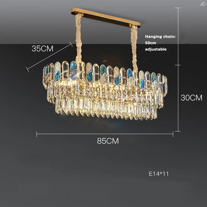 DecorBites™ Crystal Chandelier LED Lighting for Living Room