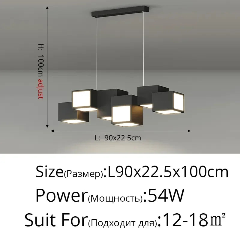 DecorBites™ LED Chandelier Light Remote Dimming Pendant Minimalist Indoor Lighting