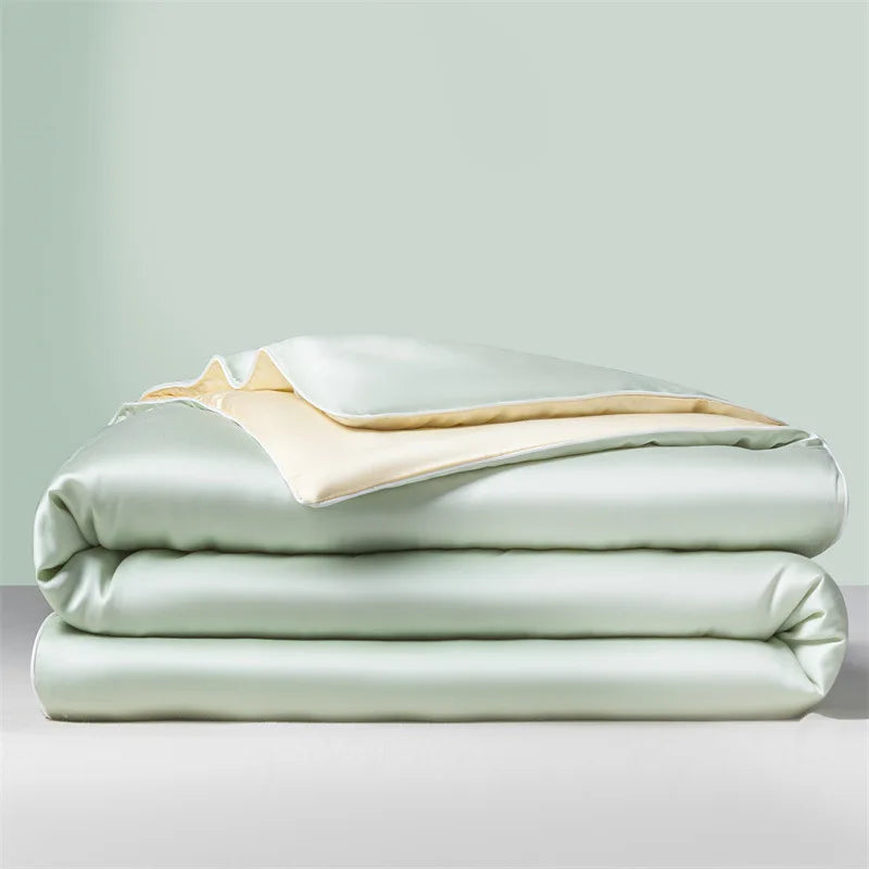 DecorBites™ Cool Ice Silk Summer Quilt Set for Single Double Beds