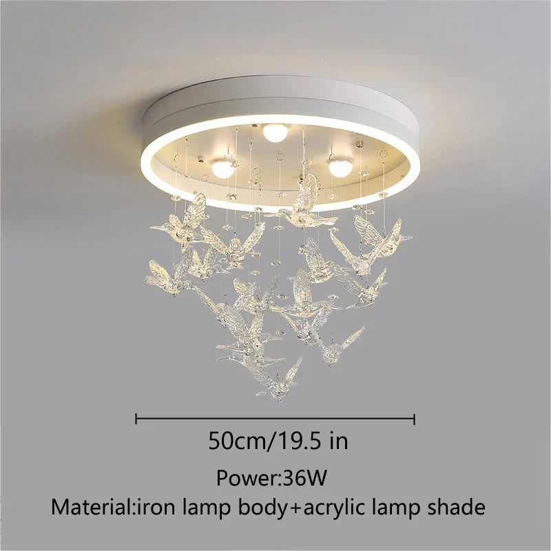DecorBites™ Flying Bird Ceiling Light: Fashionable and Romantic Kid's Room Decor Lamp