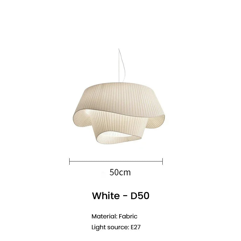 DecorBites™ Designer LED Fabric Pendant Light for Bedroom, Home Decor, Hanging Chandelier