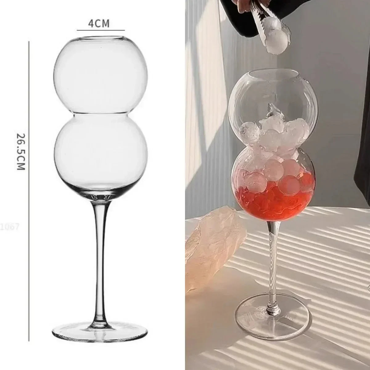 DecorBites™ Heart Love Glass Mug Set - Couple Cups, Bird & Cocktail Glass Tea Coffee Cup