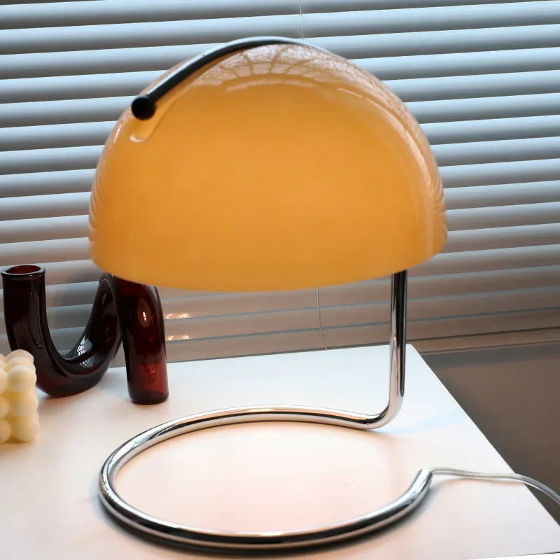 DecorBites™ Glass Table Lamp: Nordic Minimalist Retro Light for Bedroom, Restaurant, or Bar