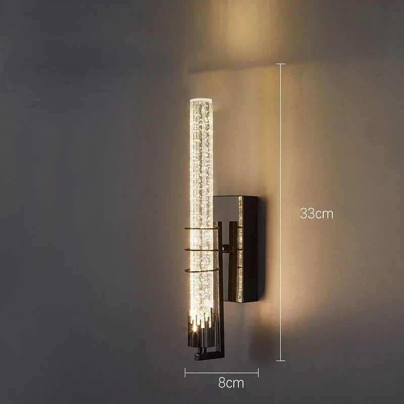 DecorBites™ Crystal LED Wall Sconce: Modern Decorative Lighting for Corridor, Bedroom, and Living Room