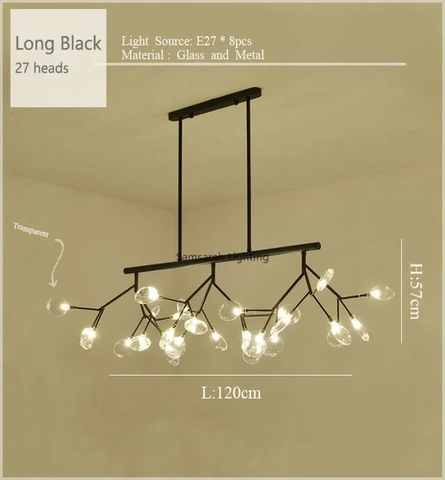 2024 DecorBites™ Nordic Firefly LED Chandelier - Ideal for Living Room, Bedroom, Dining Room