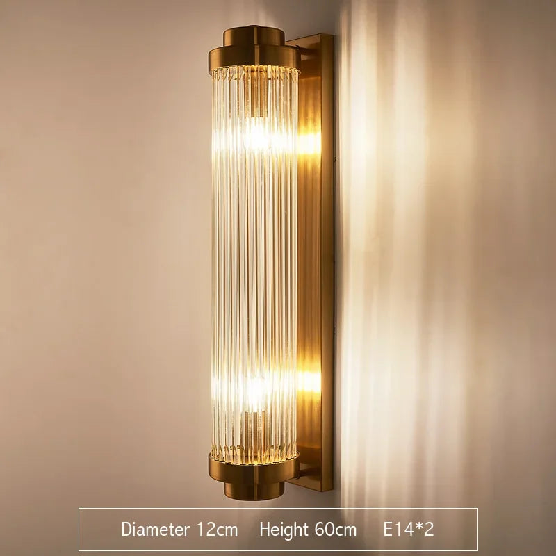 DecorBites™ Gold Crystal LED Wall Lights for Bedroom Living Room Home Decoration