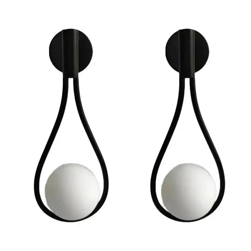 DecorBites™ Glass Ball Brass Wall Lamp LED Bedroom Living Room Lighting