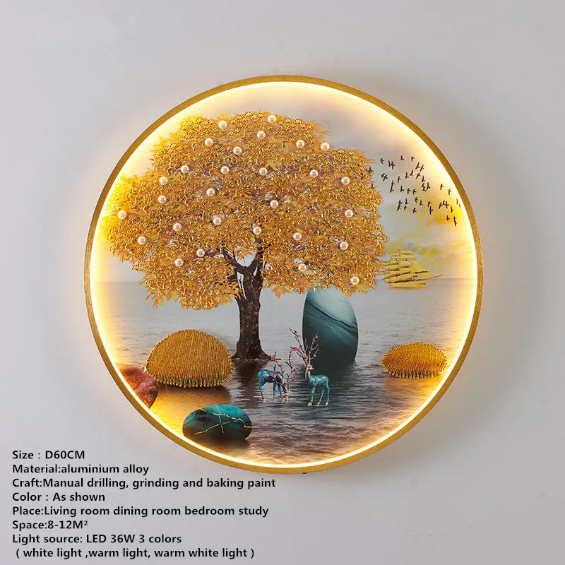 DecorBites™ Chinese Picture Wall Decoration Lamp - Modern LED Lighting for Home Décor
