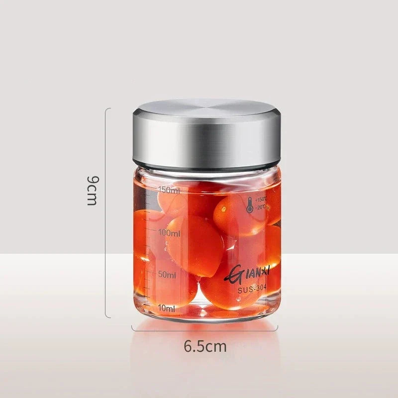 DecorBites™ Glass Sealed Jug | Vacuum Airtight Food Storage Jar | Kitchen Organizer