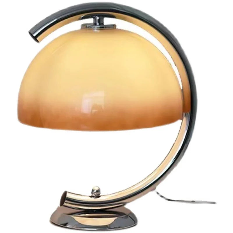 DecorBites™ Bauhous Mushroom Table Lamp for Living Room Bedroom, E27 Glass Light Retro