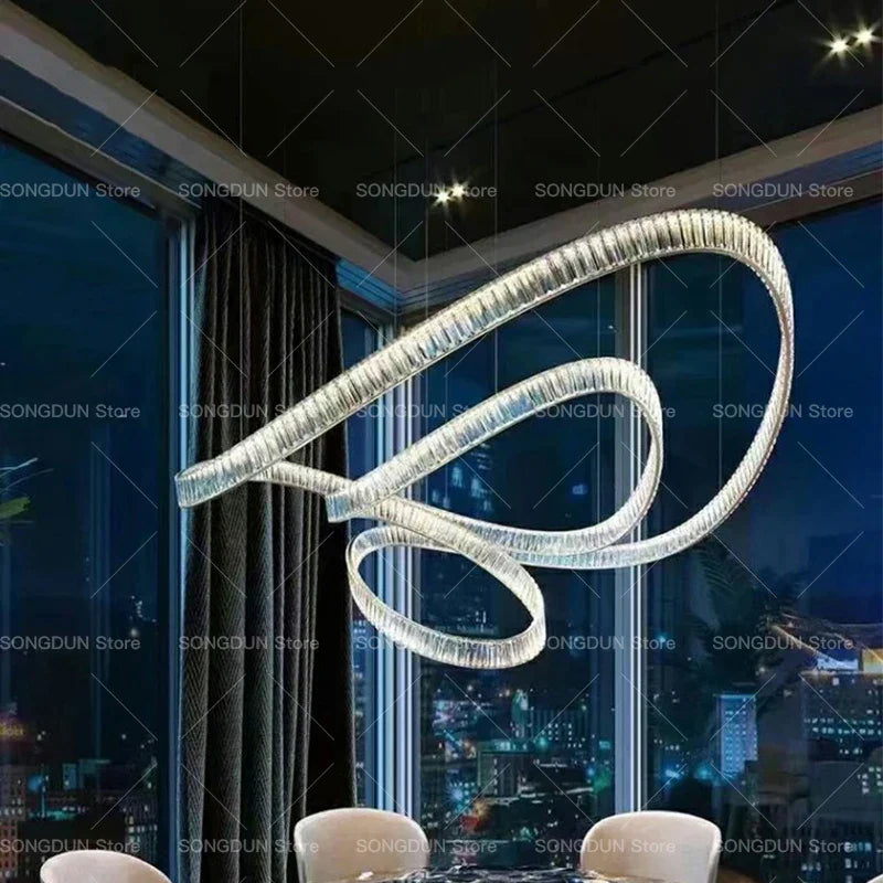 DecorBites™ Crystal Chandelier Luxury Designer Light for Elegant Living Spaces