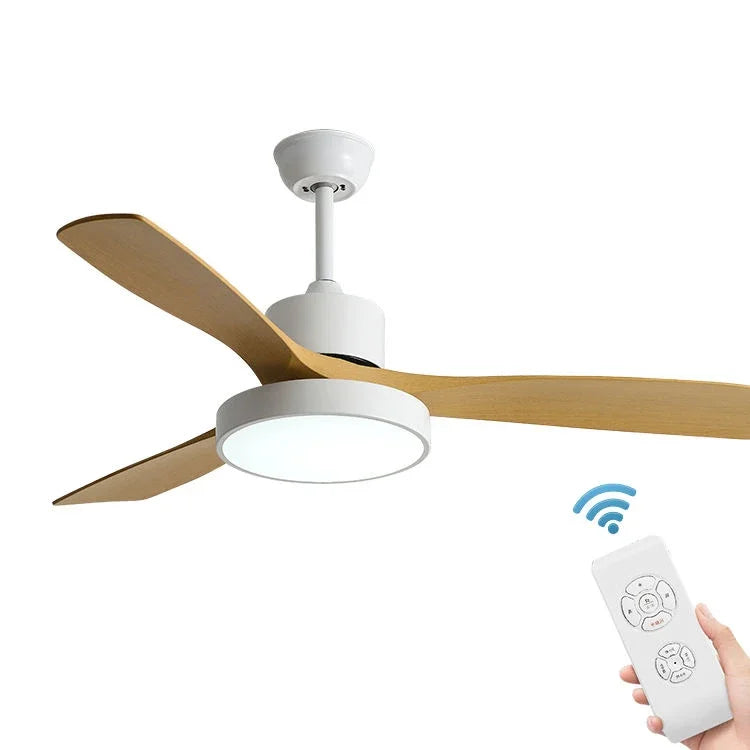 DecorBites™ 42/52 Inch White Black 3 Blade Copper Motor Ceiling Fan Light Remote