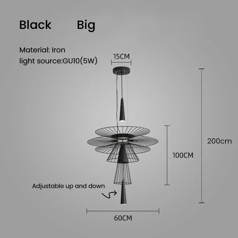 DecorBites™ LED Iron Pendant Chandelier for Dining Room, Nordic Design Ceiling Light