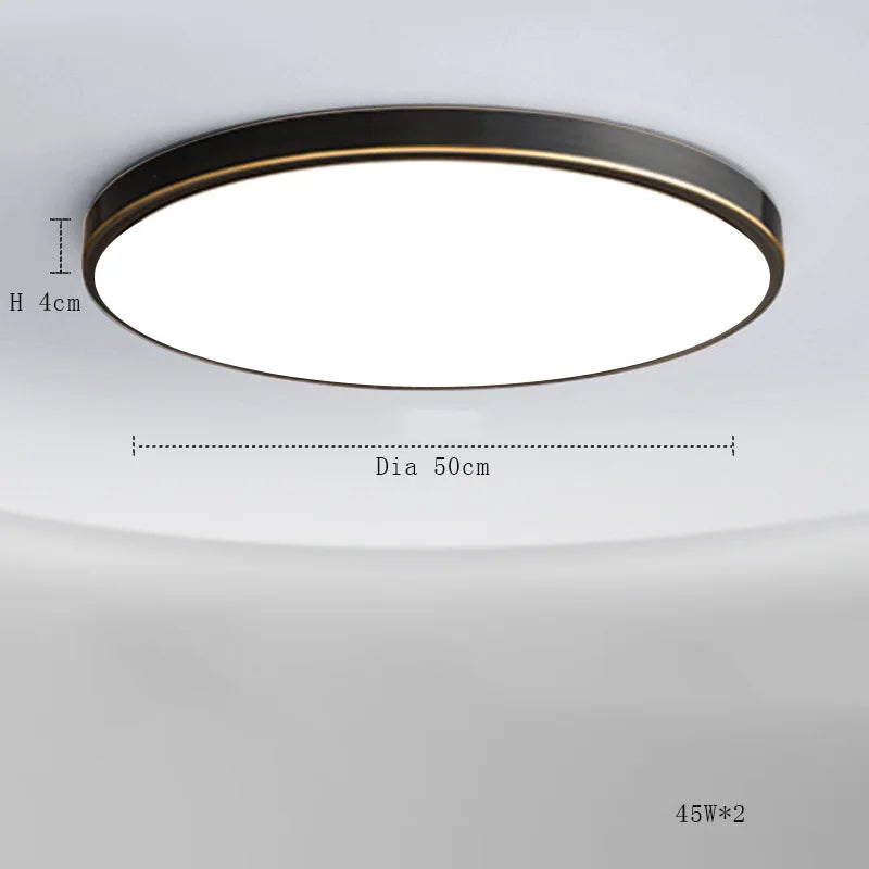 DecorBites™ Copper Ceiling Lamp: Modern Round Surface Mounted Lighting for Bedroom