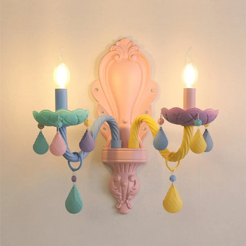 DecorBites™ Crystal Luxury Candle Chandelier Vanity Pendant Light for Living Dining Bedroom