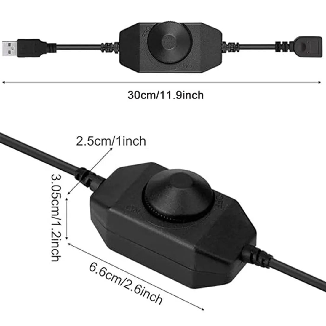 DecorBites™ LED Strip Lights Dimmer Switch USB Cable with Rotary/Touch Controller