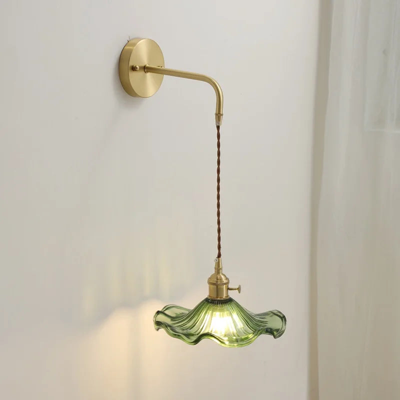 DecorBites™ Amber Glass LED Wall Sconce for Home Indoor Lighting