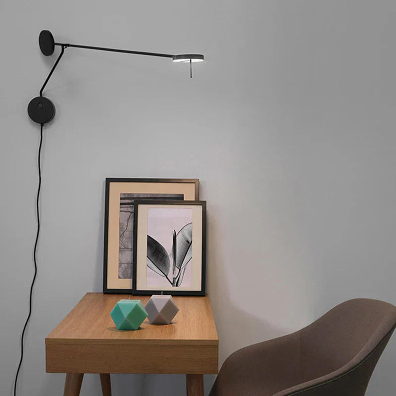 DecorBites™ Black LED Wall Reading Light for Bed Bedroom Living Room Office
