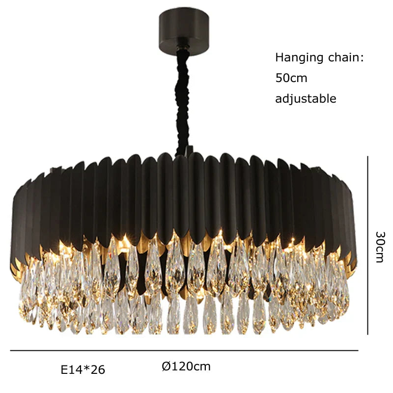 DecorBites™ Crystal Water Droplet Pendant Lights, Dimmable Luxury LED Dining Room Fixture