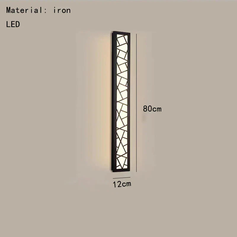 DecorBites™ LED Rectangle Wall Lamp Warm Light 3000K for Parlor Room Stairs Sconce Black