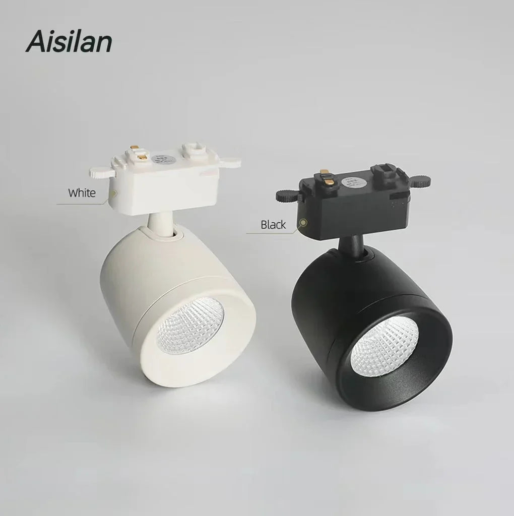 DecorBites™ 7W LED Track Light Spotlights: Surface Mounted Aluminum Fixture for Living Room Shop