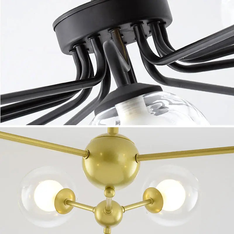 DecorBites™ Glass Ball Pendant Chandelier for Living Room Bedroom Dining Room